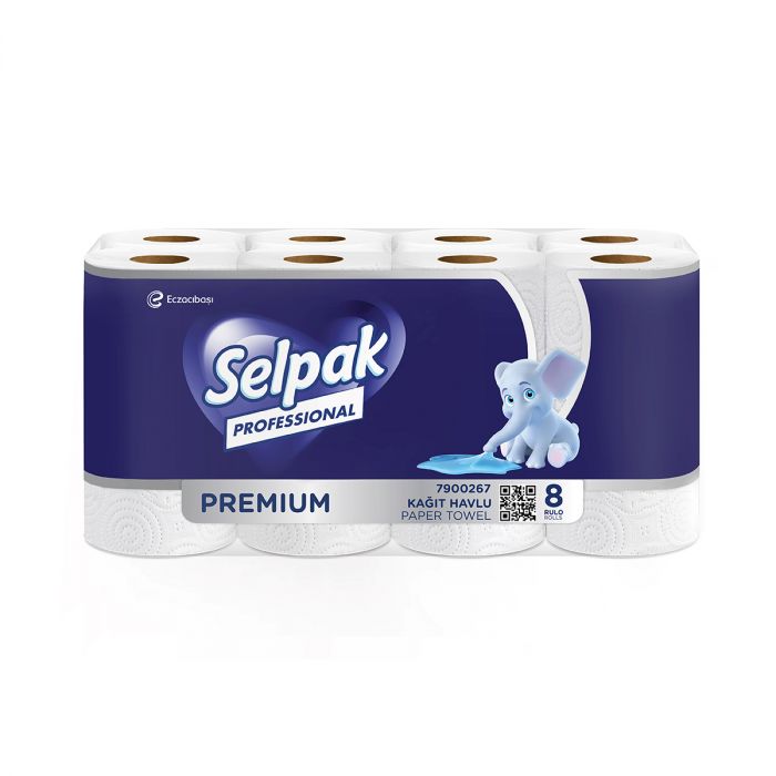Selpak Professional Premium Рушник паперовий кухонний 3-х шар. 8 рул. (3 уп/ящ)